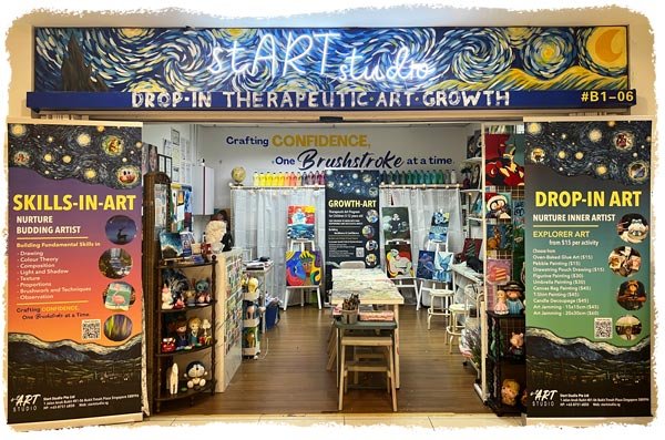 stART Studio art class Bukit Timah kids, storefront at Bukit Timah Plaza Singapore